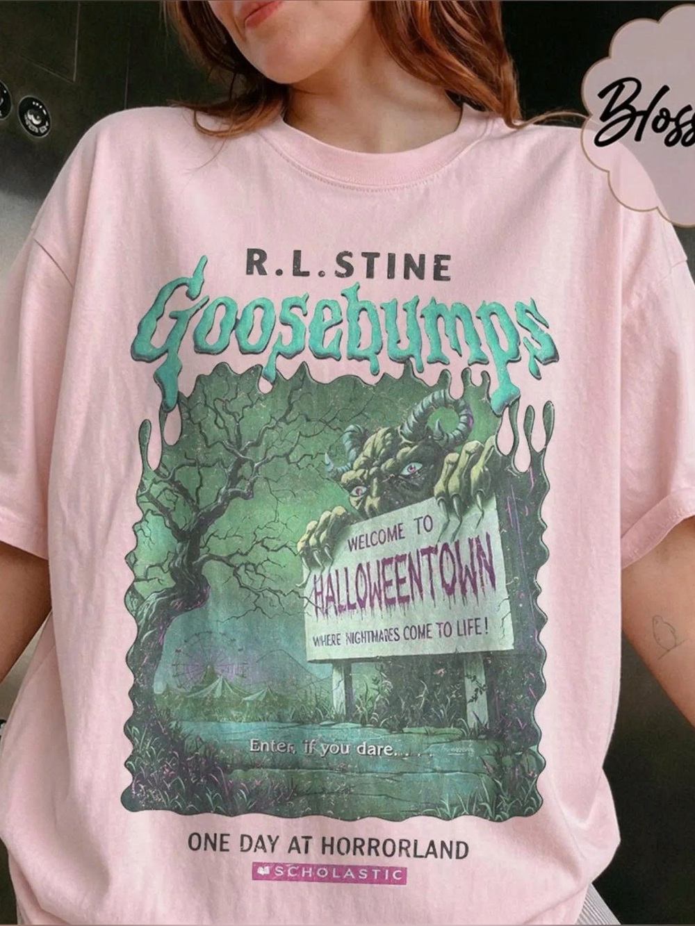 Scholastic Pink Goosebumps 'Halloweentown' Graphic Tee